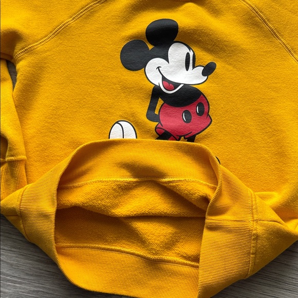Disney Yellow Mickey Mouse Sweatshirt Size 7/8 - Picture 5 of 5